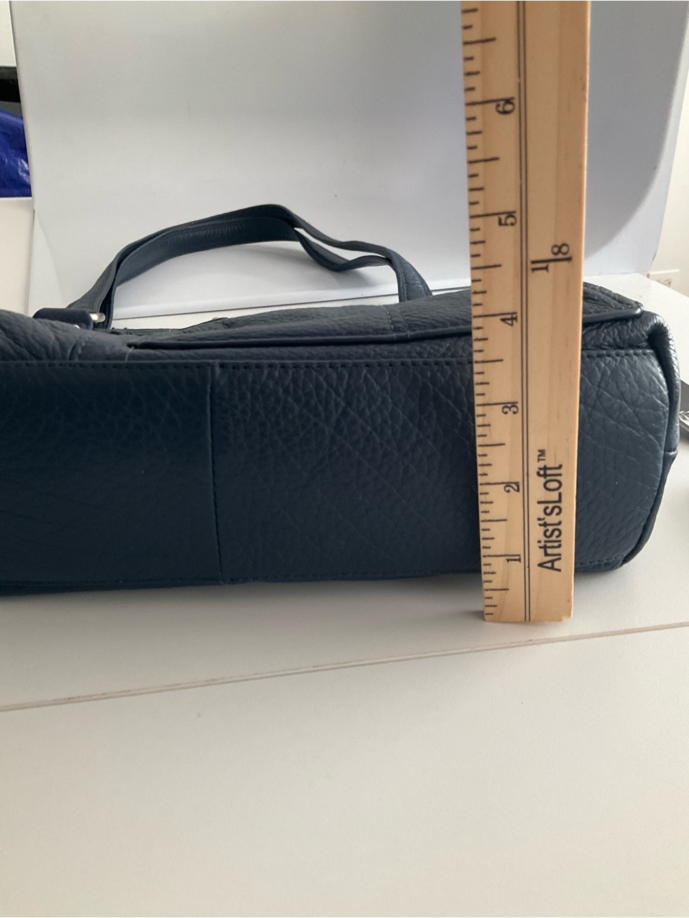 Stone Mountain Accessories Navy Leather Shoulder Bag - Picture 7 of 11